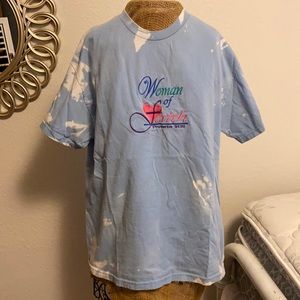 Bleached Embroidered Graphic Tee